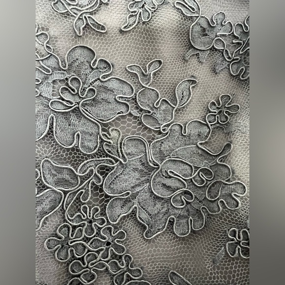 Monique Lhuillier Gray Floral Lace Corset Tank Top Silk Lined 14 - Picture 3 of 9